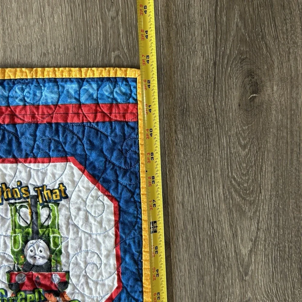 Thomas Tank Engine Train Baby Toddler Blanket Comforter Quilt 37x42 Vintage GUC